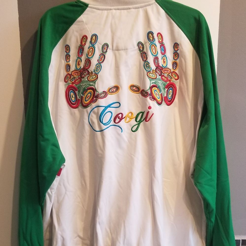 Coogi handprint zip up jacket